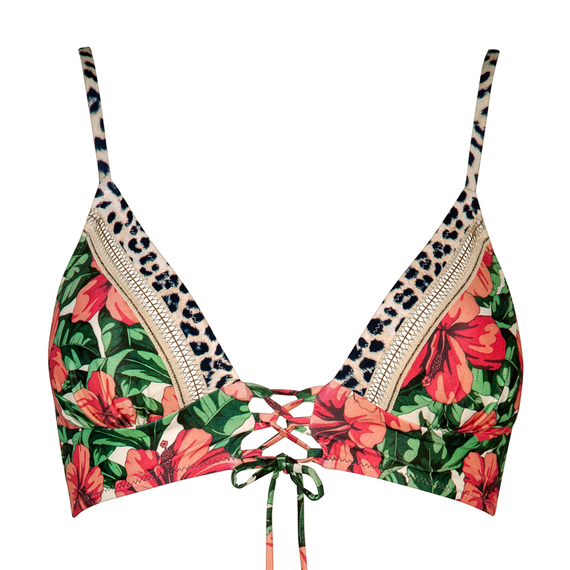 Watercult Vintage Hawaii Bikini Oberteil Wild Hibiscus