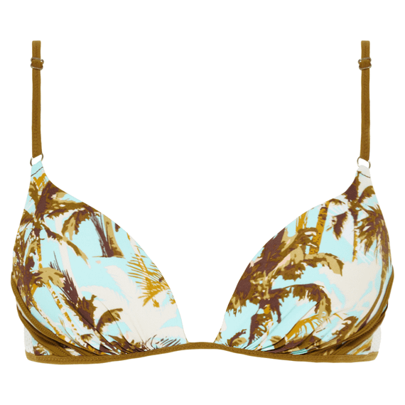 Beachlife Vintage Vacation Padded Triangle Bikinitop Met Details