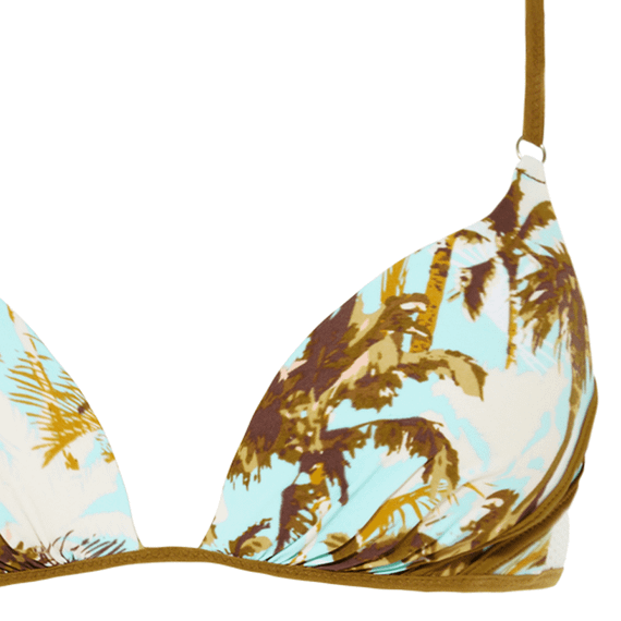 Beachlife Vintage Vacation Padded Triangle Bikinitop Met Details