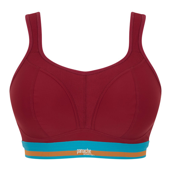 Panache Sport Voorgevormde Sport BH Zonder Beugels Cranberry