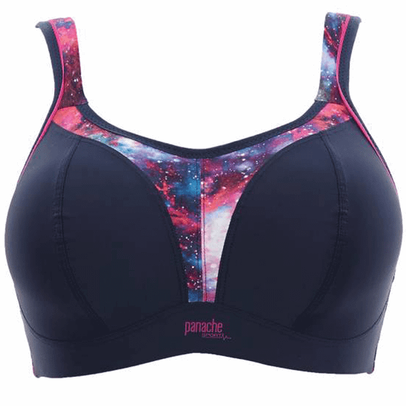 Panache Voorgevormde Sport BH Zonder Beugels Navy Multi 
