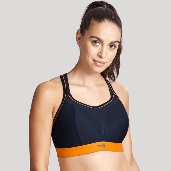 Panache Voorgevormde Sport BH Zonder Beugels Navy Orange