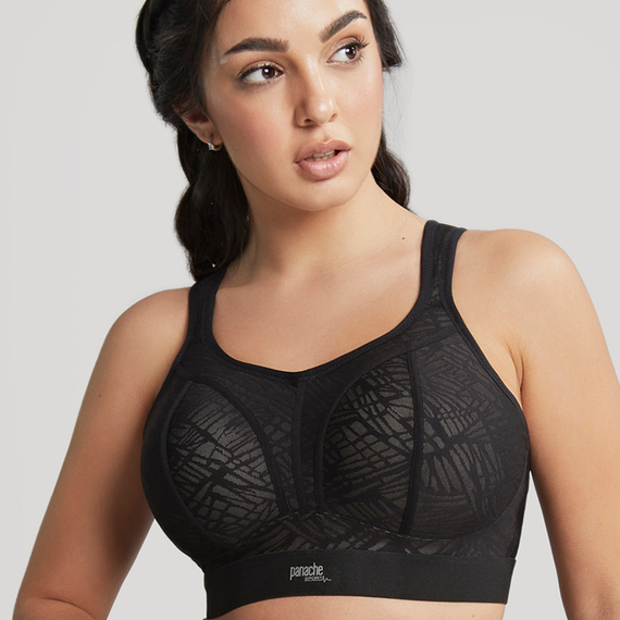 Panache Voorgevormde Sport BH Zonder Beugel Black Latte