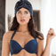 Beachlife Black Iris Voorgevormde Halter Bikinitop Donkerblauw