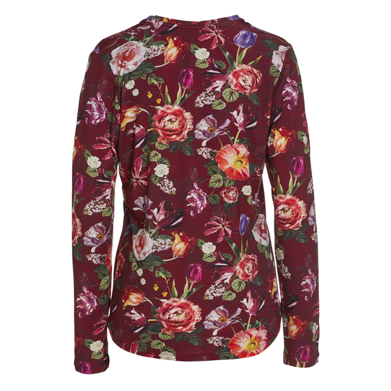 Essenza Waona Scarlett Pyjamashirt Wine Red