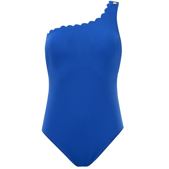 Annadiva Swim Waves One Shoulder Badpak Royal Blue