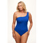 Annadiva Swim Waves One Shoulder Badpak Royal Blue