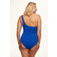Annadiva Swim Waves One Shoulder Badpak Royal Blue