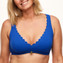 Annadiva Swim Waves Plunge Bralette Royal Blue