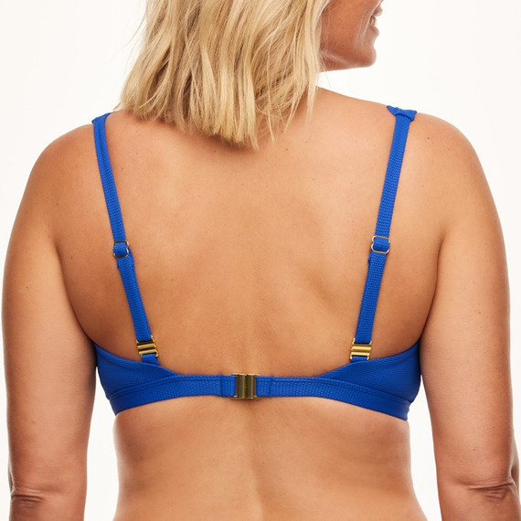 Annadiva Swim Waves Plunge Bralette Royal Blue