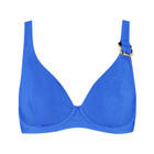 Wavy Blue Plunge Bikinitop
