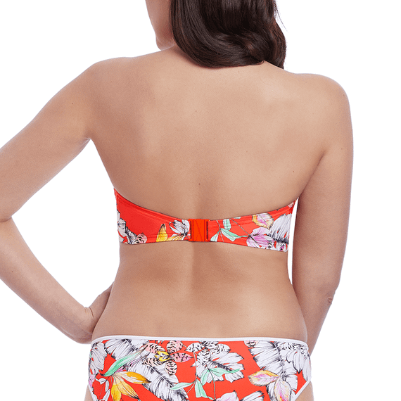 Freya Swim Wild Flower Voorgevormde Bandeau Bikinitop Flame