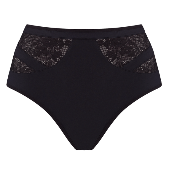 Marlies Dekkers Wing Power Hoge Slip Black Lace & Grey Black