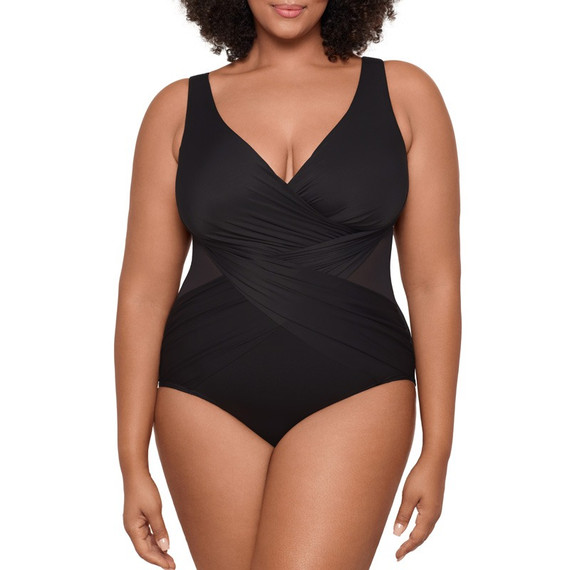Miraclesuit Women Solids Illusionists Crossover Badpak Black