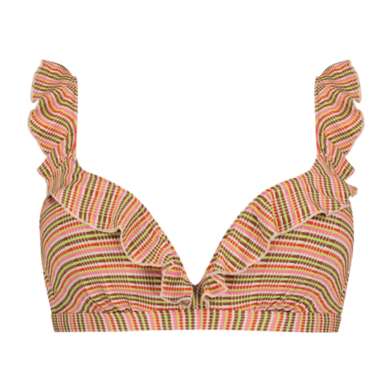 Beachlife Woodstock Plunge Bikini Oberteil Multi