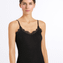 Hanro Woolen Lace Top met Spaghettibandjes Black