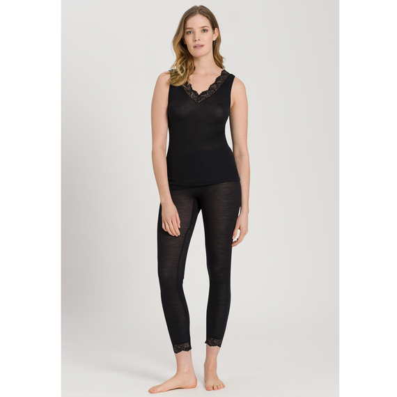 Hanro Woolen Lace Top Black