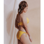 Beachlife Yellow Dot Padded Triangle Bikinitop