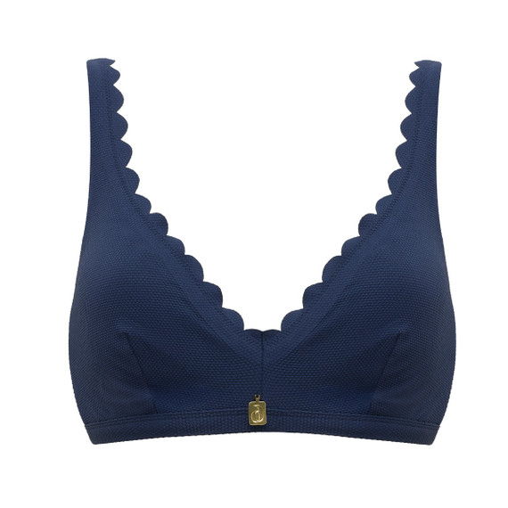 Annadiva Swim Waves Plunge Bralette Bikinitop Navy 